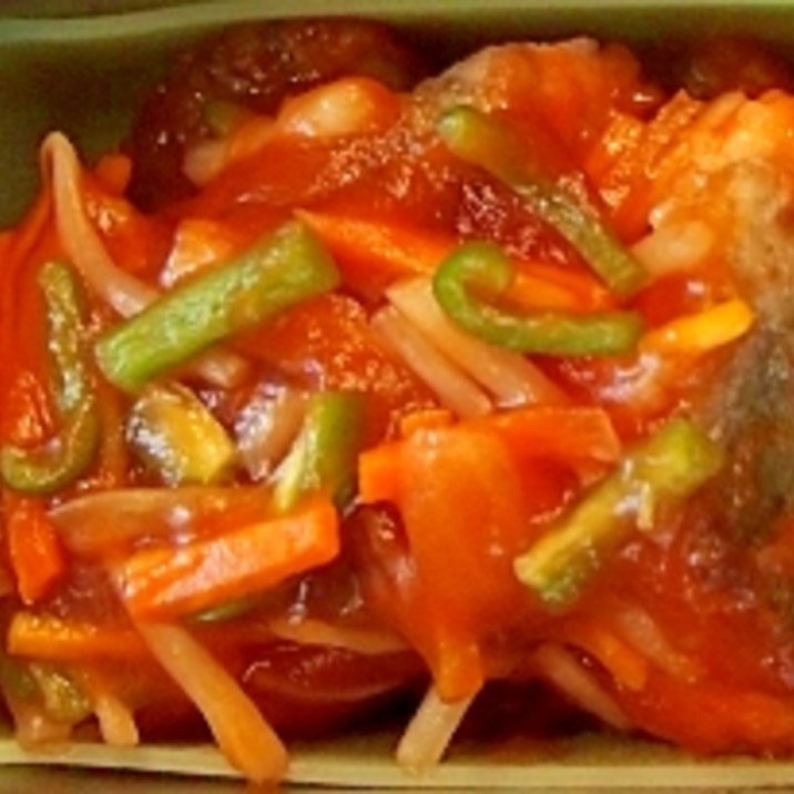 お弁当にお魚を!鮭の甘酢あんかけ